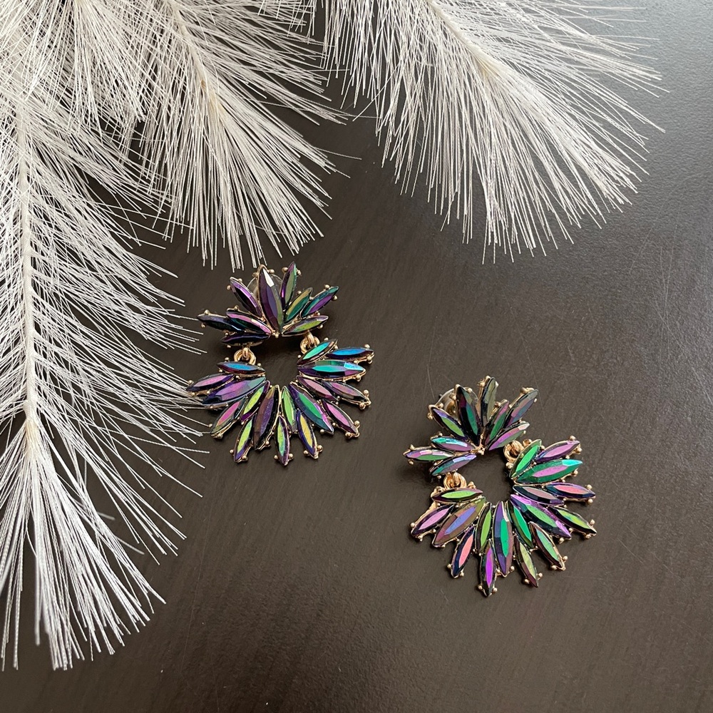 Iridescent Crystal Earrings